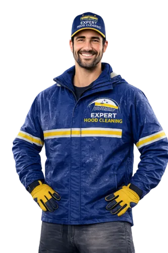 Expert Hood Cleaning technician in branded gear